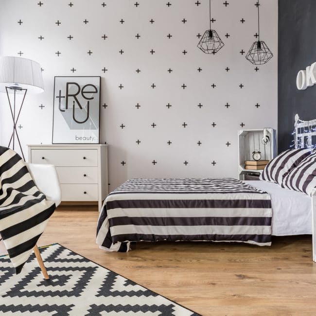 Er is een trend uitroepen Afkorten Zwart wit slaapkamer — InteriorInsider.nl